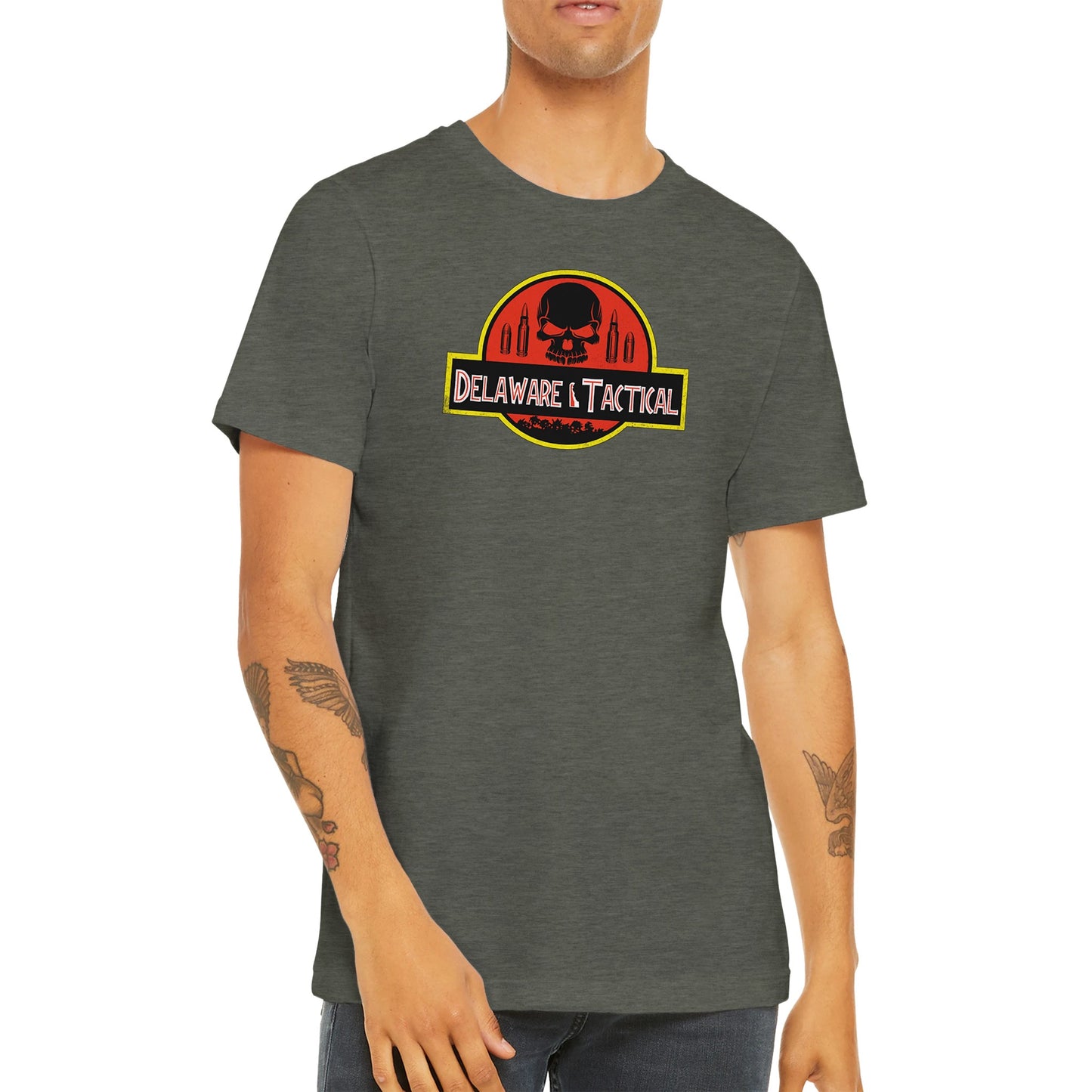Delaware Tactical Jurassic Era Premium Unisex Crewneck T-shirt